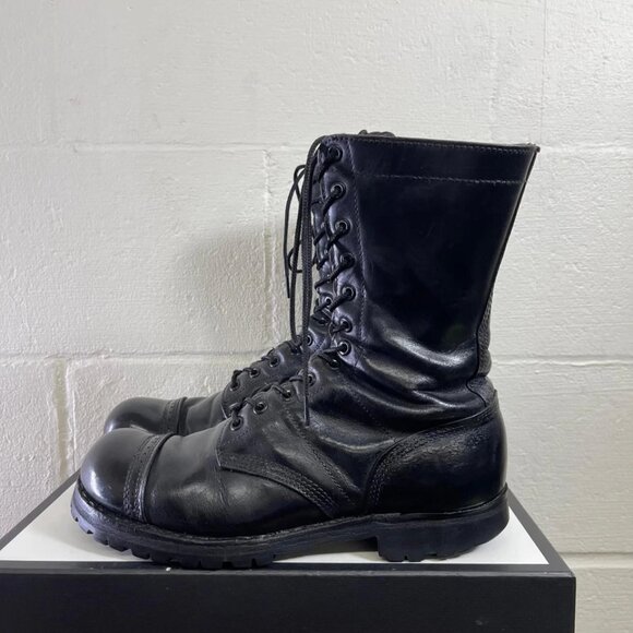 Corcoran Black Leather Military Jump Combat Boots Cap Toe Lace up Men's Size 9 D - Picture 4 of 13